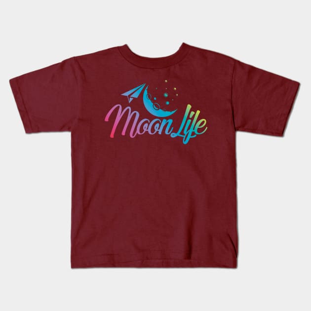 Moon Life Kids T-Shirt by RedPainters